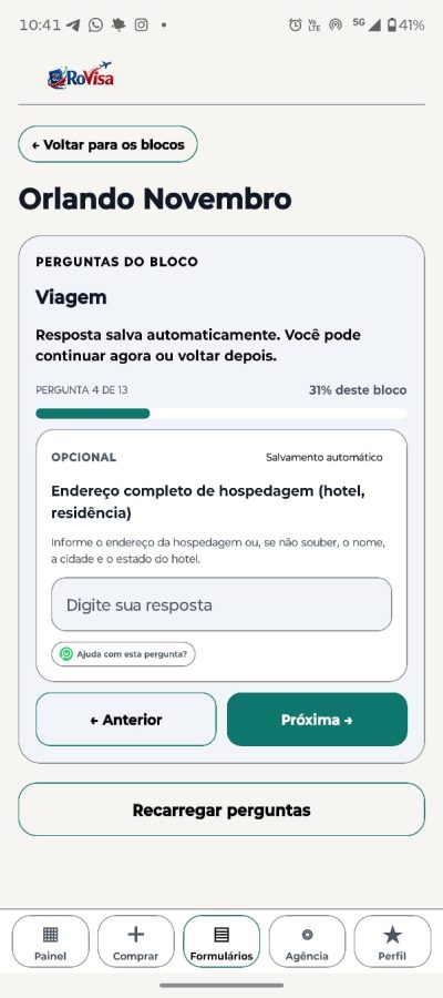 App Rovisa consultoria em vistos B1 B2 EUA